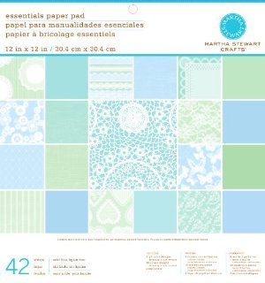Martha Stewart Crafts Paper Pad, Doily Lace, 42 Sheets, 12 by 12 inches