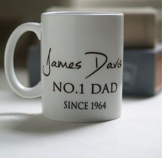 personalised 'best dad' ceramic tea cup by this is pretty