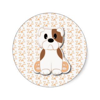 Cute Bulldog puppy cartoon Sticker