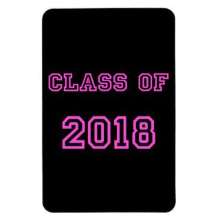 Class of 2018 Pink Customized Graduation Template Flexible Magnets