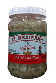 El Mexicano Pickled Pork Skins 15 Oz  Canned Foods  Grocery & Gourmet Food