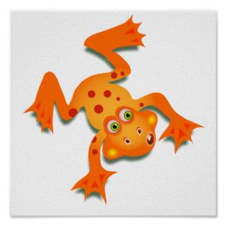 Orange Frog Poster