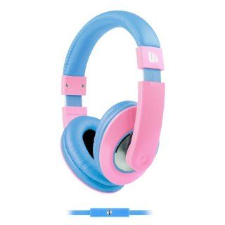 Urban Beatz Tempo Headphones with Mic   Pastel Light Pink/Blue Pink/Blue (UB HM801 676) Electronics