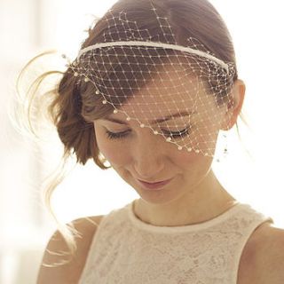 grace birdcage veil by pearl & blossom