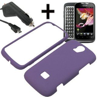 BW Hard Shield Shell Cover Snap On Case for T Mobile Huawei myTouch Q U8730 + Car Charger Purple Cell Phones & Accessories
