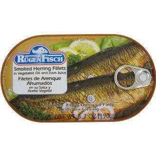 Rugenfisch Herring Smoked/Oil (16x7.05OZ ) Health & Personal Care