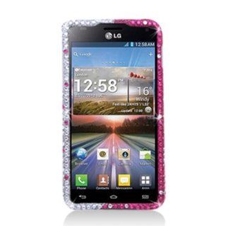 Aimo LGLS970PCLDI685 Dazzling Diamond Bling Case for LG Optimus G LS970   Retail Packaging   Pink Divide Cell Phones & Accessories