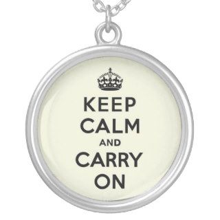 Vanilla Keep Calm and Carry On Jewelry