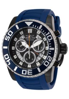 Invicta 14678  Watches,Mens Pro Diver Chronograph Black Dial Blue Polyurethane, Chronograph Invicta Quartz Watches