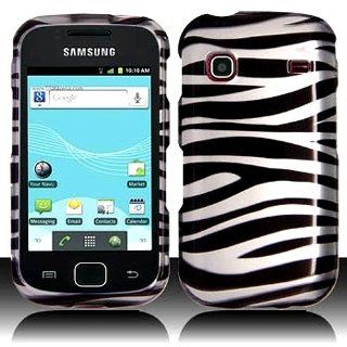 Silver Black Zebra Stripe Hard Cover Case for Samsung Repp SCH R680 Cell Phones & Accessories