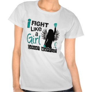 Fight Like A Girl Cervical Cancer 26.2 T shirts