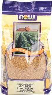 NOW Foods Organic Golden Flax Seeds, 32 Ounce Bags (Pack of 4)  Flaxseeds Spices And Herbs  Grocery & Gourmet Food