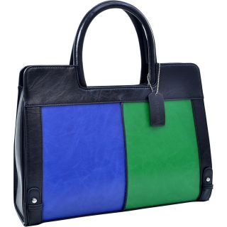 Dasein Block Color Fashion Briefcase with Bonus Strap