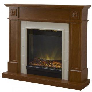 Adam Chester Electric Fireplace Mantel Package in Vintage Oak   Gel Fuel Fireplaces