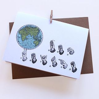 'delivered by hand' bon voyage card by rsb designs