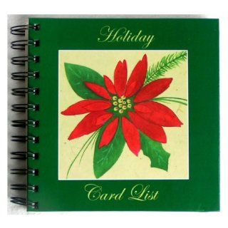 Christmas Card Holiday Address List Record Book   POINSETTIA   Christmas Decor