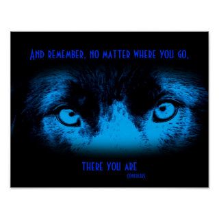 Border Collie Eyes Inspirational Quote Poster