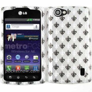 For Lg Optimus M+ Ms695 Saints Fleur De Lis Gray Matte Texture Case Accessories Cell Phones & Accessories
