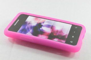 LG Optimus Elite LS696 Skin Case Cover for Hot Pink Cell Phones & Accessories