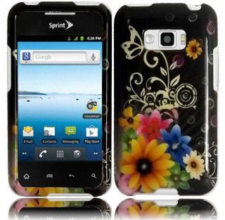 Chromatic Flower Design Hard Case Cover for LG Optimus Elite LS696 Cell Phones & Accessories