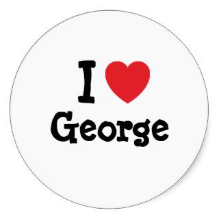 I love George heart custom personalized Sticker