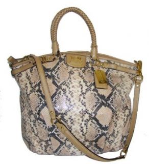 Coach Madison Embossed Leather Python Lindsey Convertible Handbag 19632 Natural Clothing