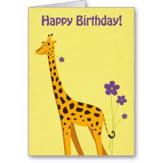 Funny Giraffe Birthday Cards
