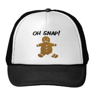 Oh Snap Gingerbread Man T shirt Shirt Tee Mesh Hat