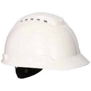 3M Hard Hat H 701V UV, UVicator Sensor, Vented, 4 Point Ratchet Suspension, White Hardhats