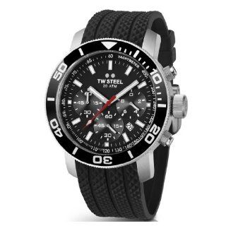 TW Steel Grandeur Black Dial 48mm Black Silicone Rubber Mens Watch TW701 at  Men's Watch store.