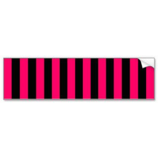 Pink and Black Stripe Background Bumper Stickers