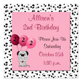 Babys 2nd Birthday Party Invitation Pink