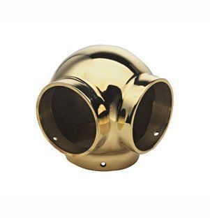 Lavi Industries 00 703/1H Polished Brass Ball Outside Ell 1 1/2" OD