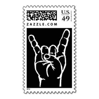 Metal Horns Postage Stamp