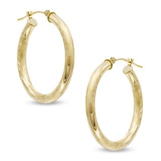 off 28mm diamond cut hoop earrings in 14k gold $ 189 00 buy one get
