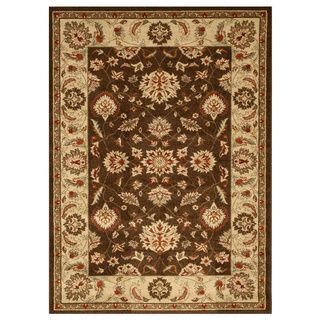 Eorc Brown Traditional Allover Rug (53 X 73)