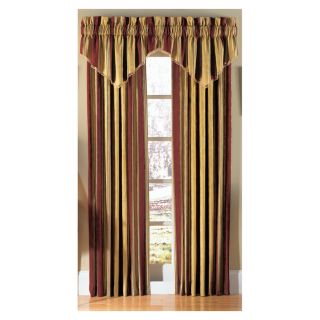 Waverly Capulet Striped 84 in L Striped Antique Gold Rod Pocket Curtain Panel