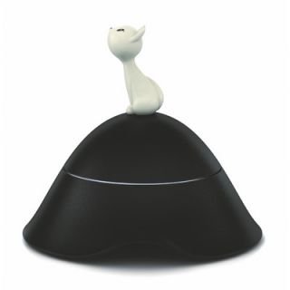 Alessi Miò Cat Bowl with Lid by Miriam Mirri AMMI23 Color Black