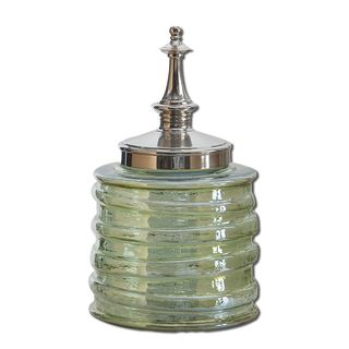 Gena Transparent Green Decorative Bottle