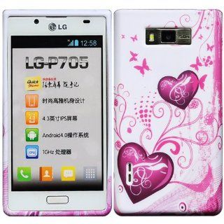 Bfun New Purple Heart Gel Case Cover For LG OPTIMUS L7 P705/P705G/700 Cell Phones & Accessories