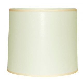 Large Off white Linen Modified Drum Shade