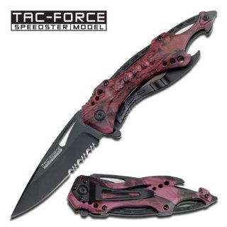 Tac Force TF 705PC Outdoor Assisted Opening Folding Knife 4.5 Inch Closed  Pink Camo Knife  Sports & Outdoors