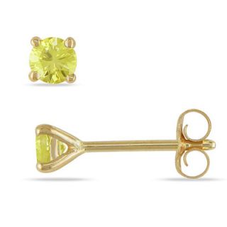 CT. T.W. Fancy Yellow Diamond Martini Set Stud Earrings in 14K