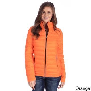 L&b Trading Womens Lightweight Down Jacket Orange Size S (4  6)