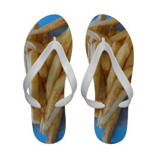 Golden Fresh Cut French Fries Favorite Food Flip Flops