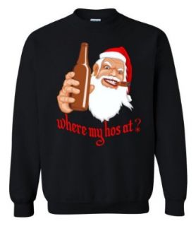 Where My Hos At? Crew Neck Sweater Clothing