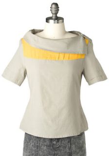 Tulle Clothing Sunshine On My Shoulders Top  Mod Retro Vintage Short Sleeve Shirts