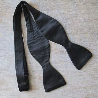 vintage black self tie bow tie by ava mae designs