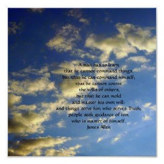 Evening Sky with Empowerment Quote Print