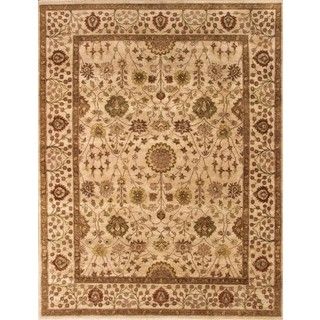 Hand Knotted Ziegler Beige Vegetable Dyes Wool Rug (8 X 10)